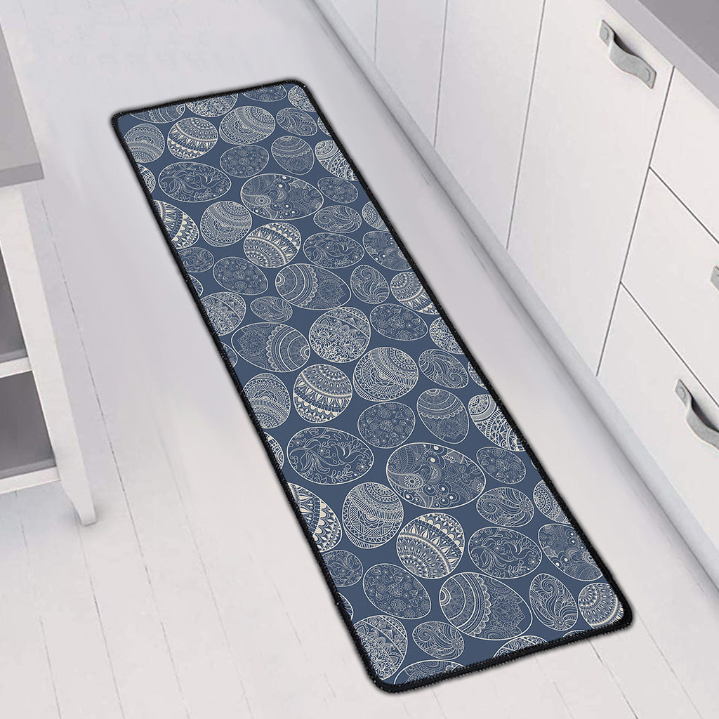 Bohemian Easter Eggs Pattern Print Long Kitchen Mat