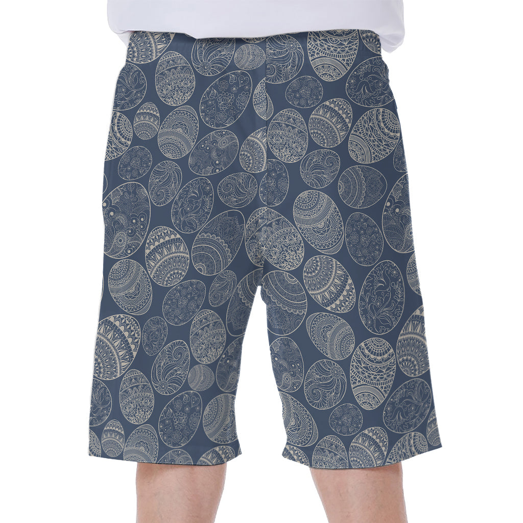 Bohemian Easter Eggs Pattern Print Men's Beach Shorts