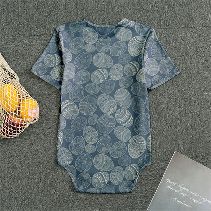 Bohemian Easter Eggs Pattern Print Men's Bodysuit