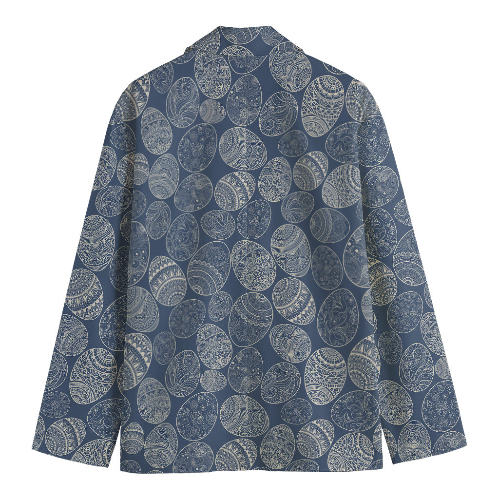 Bohemian Easter Eggs Pattern Print Men's Cotton Blazer