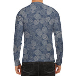Bohemian Easter Eggs Pattern Print Men's Long Sleeve Rash Guard