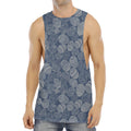 Bohemian Easter Eggs Pattern Print Men's Muscle Tank Top