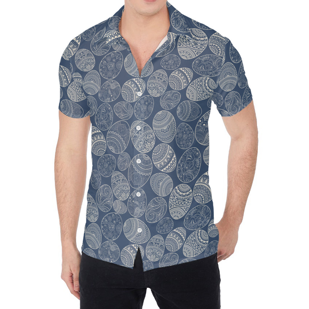 Bohemian Easter Eggs Pattern Print Men's Shirt