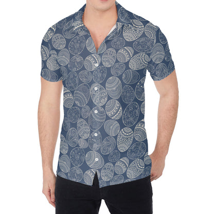 Bohemian Easter Eggs Pattern Print Men's Shirt