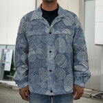 Bohemian Easter Eggs Pattern Print Men's Shirt Jacket