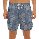 Bohemian Easter Eggs Pattern Print Men's Split Running Shorts