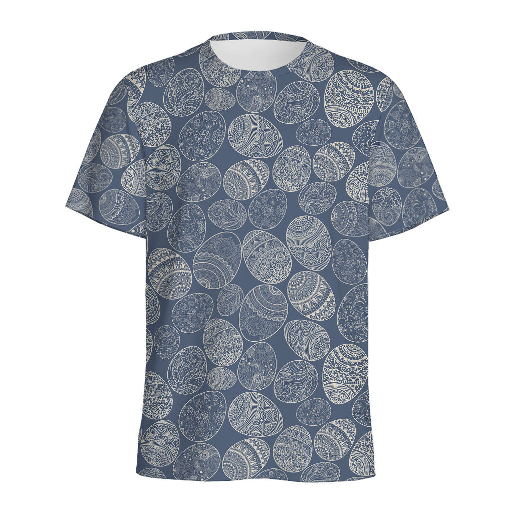 Bohemian Easter Eggs Pattern Print Men's Sports T-Shirt