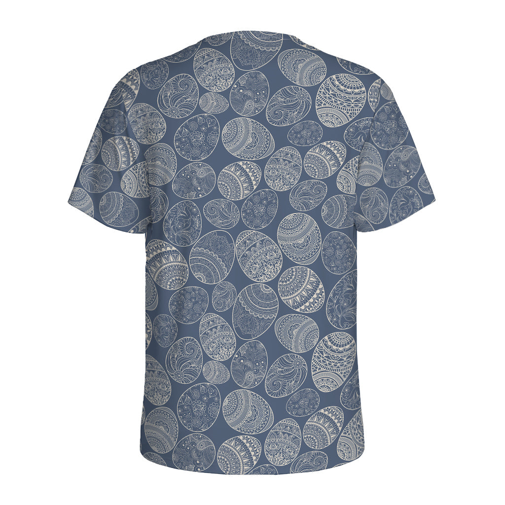 Bohemian Easter Eggs Pattern Print Men's Sports T-Shirt