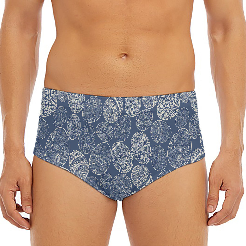 Bohemian Easter Eggs Pattern Print Men's Triangle Swim Briefs