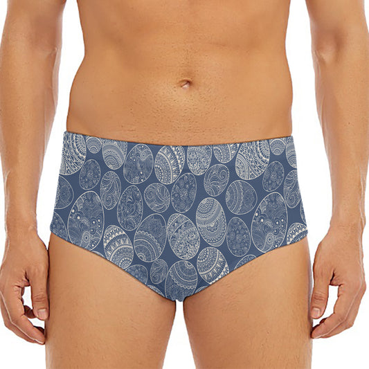 Bohemian Easter Eggs Pattern Print Men's Triangle Swim Briefs