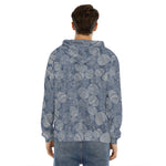 Bohemian Easter Eggs Pattern Print Men's Velvet Pullover Hoodie
