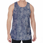 Bohemian Easter Eggs Pattern Print Men's Velvet Tank Top