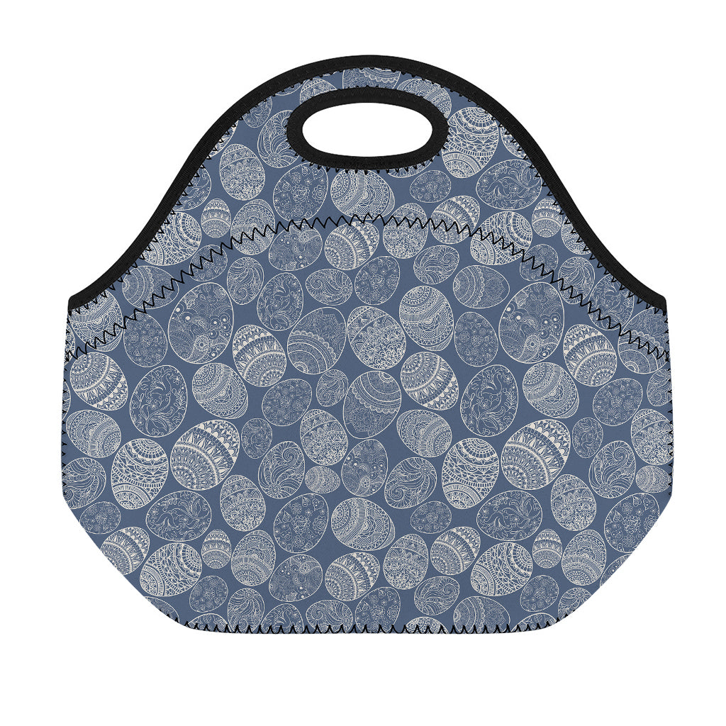 Bohemian Easter Eggs Pattern Print Neoprene Lunch Bag