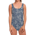 Bohemian Easter Eggs Pattern Print One Piece Swimsuit