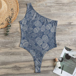 Bohemian Easter Eggs Pattern Print One Shoulder Bodysuit