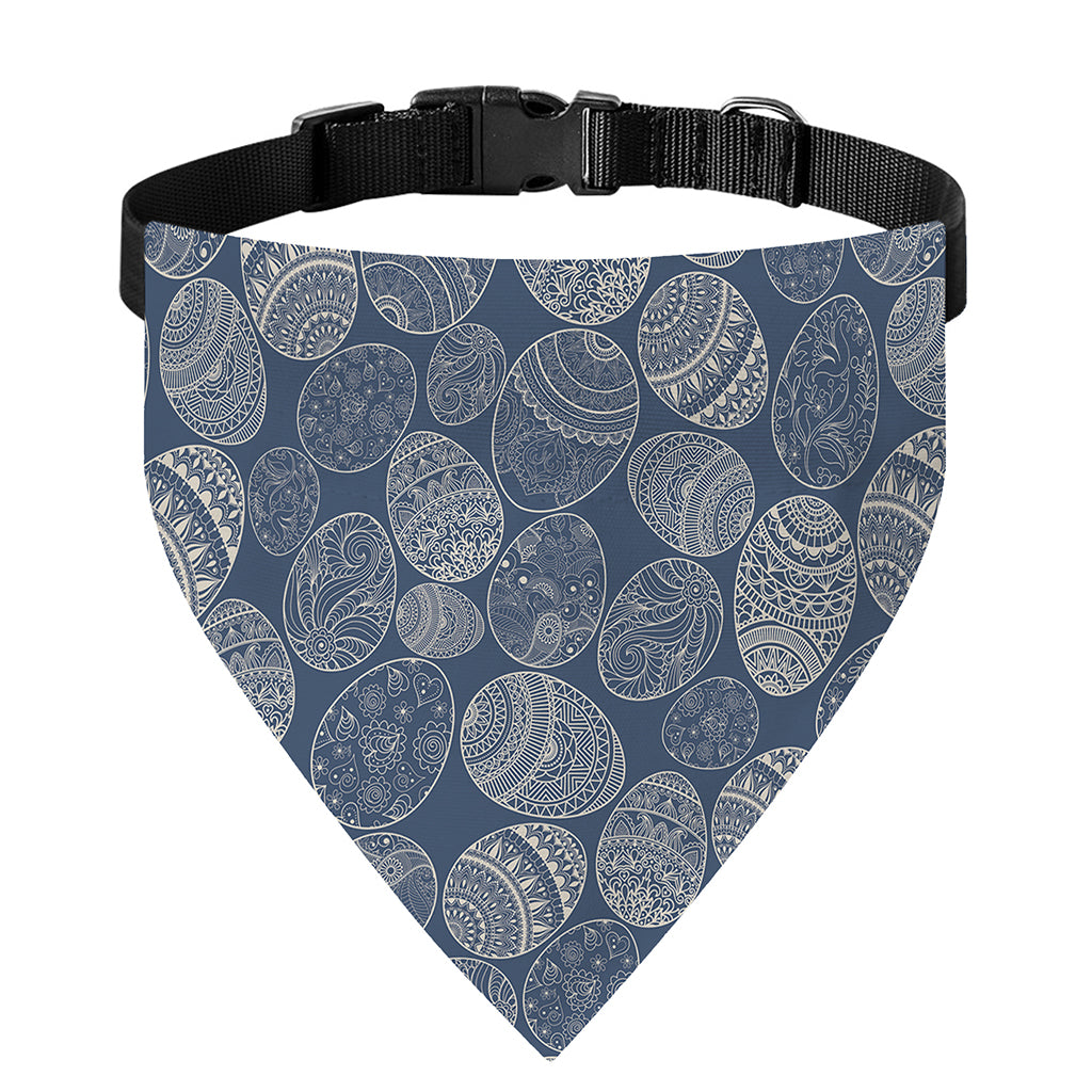 Bohemian Easter Eggs Pattern Print Over The Collar Dog Bandana