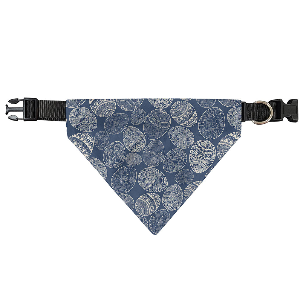 Bohemian Easter Eggs Pattern Print Over The Collar Dog Bandana