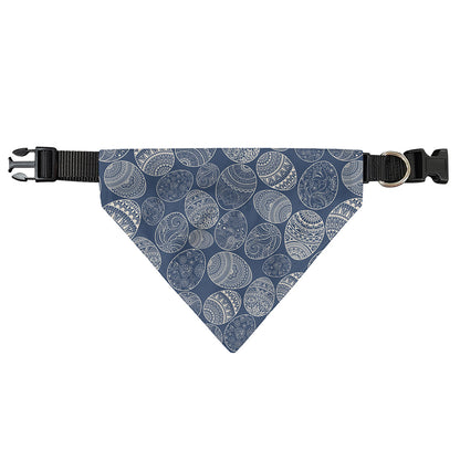 Bohemian Easter Eggs Pattern Print Over The Collar Dog Bandana