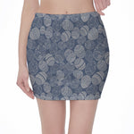 Bohemian Easter Eggs Pattern Print Pencil Mini Skirt