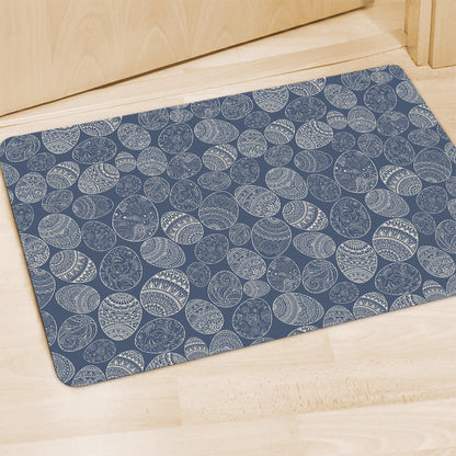 Bohemian Easter Eggs Pattern Print Polyester Doormat