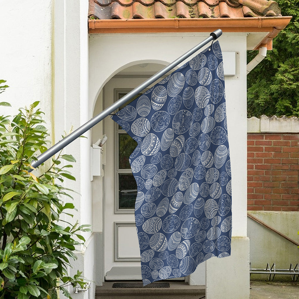 Bohemian Easter Eggs Pattern Print Polyester Flag