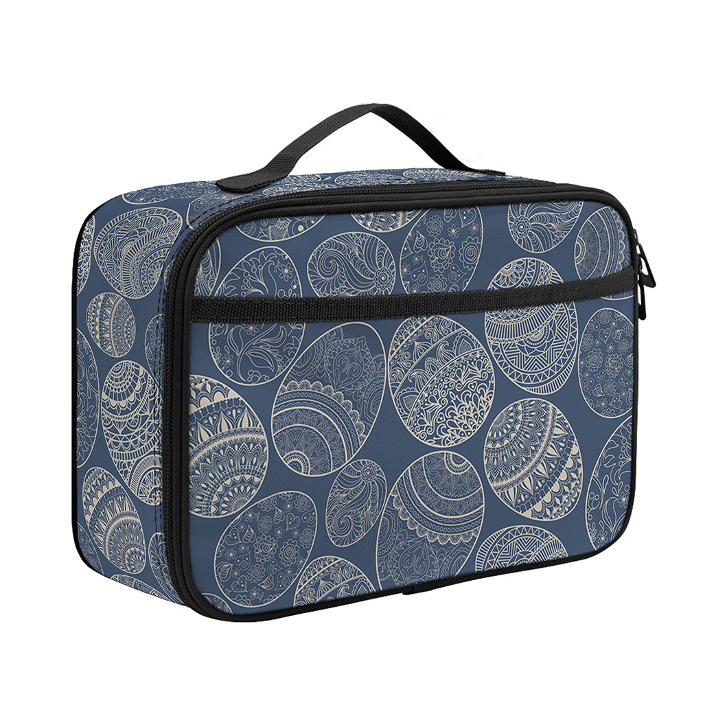 Bohemian Easter Eggs Pattern Print Portable Lunch Bag