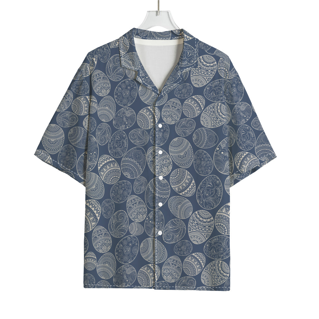 Bohemian Easter Eggs Pattern Print Rayon Hawaiian Shirt