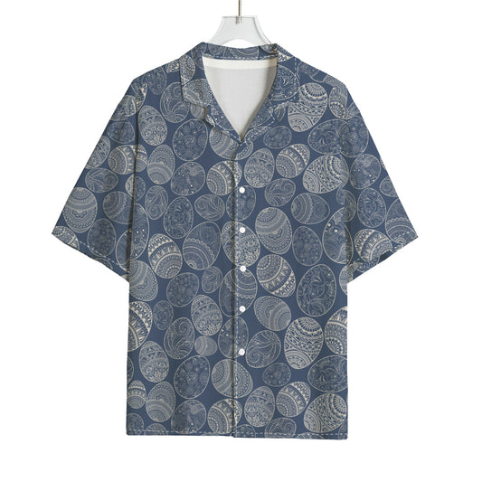 Bohemian Easter Eggs Pattern Print Rayon Hawaiian Shirt