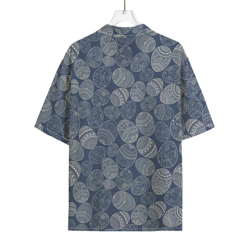 Bohemian Easter Eggs Pattern Print Rayon Hawaiian Shirt