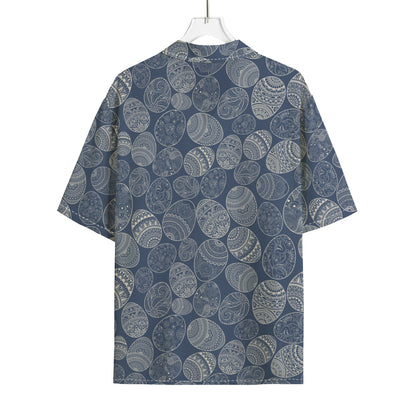 Bohemian Easter Eggs Pattern Print Rayon Hawaiian Shirt