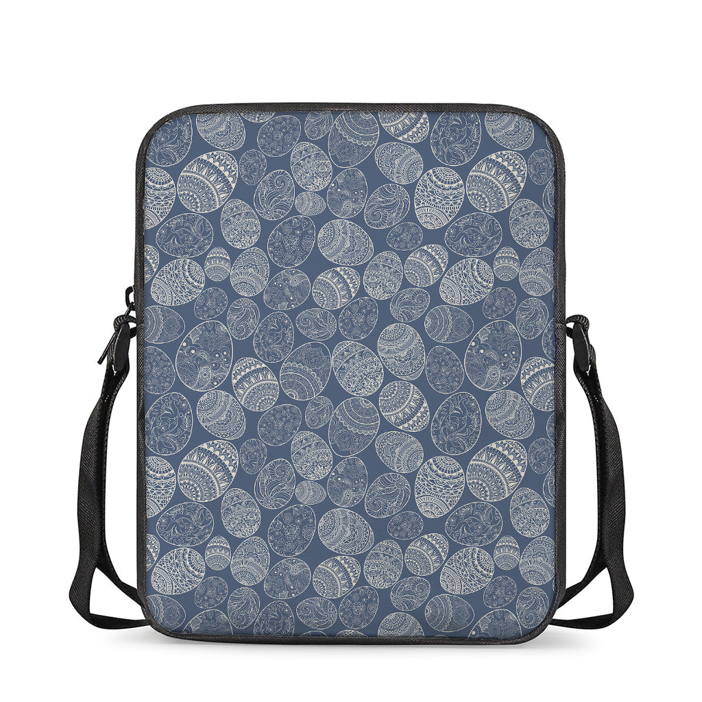 Bohemian Easter Eggs Pattern Print Rectangular Crossbody Bag