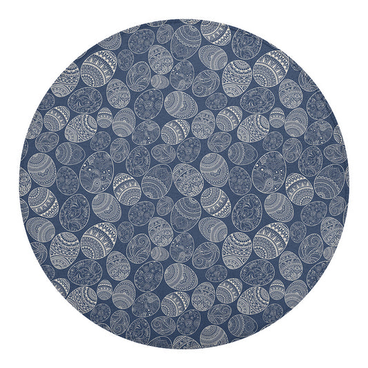 Bohemian Easter Eggs Pattern Print Round Blanket