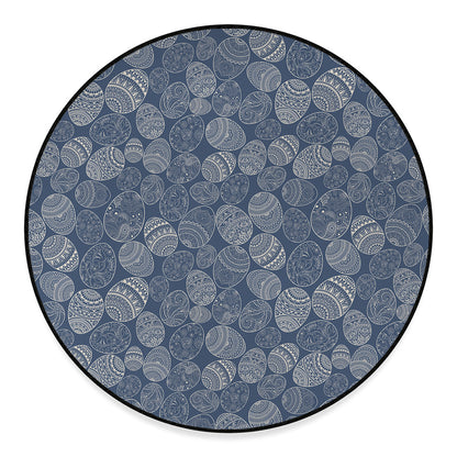 Bohemian Easter Eggs Pattern Print Round Floor Mat