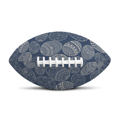Bohemian Easter Eggs Pattern Print Rugby Ball