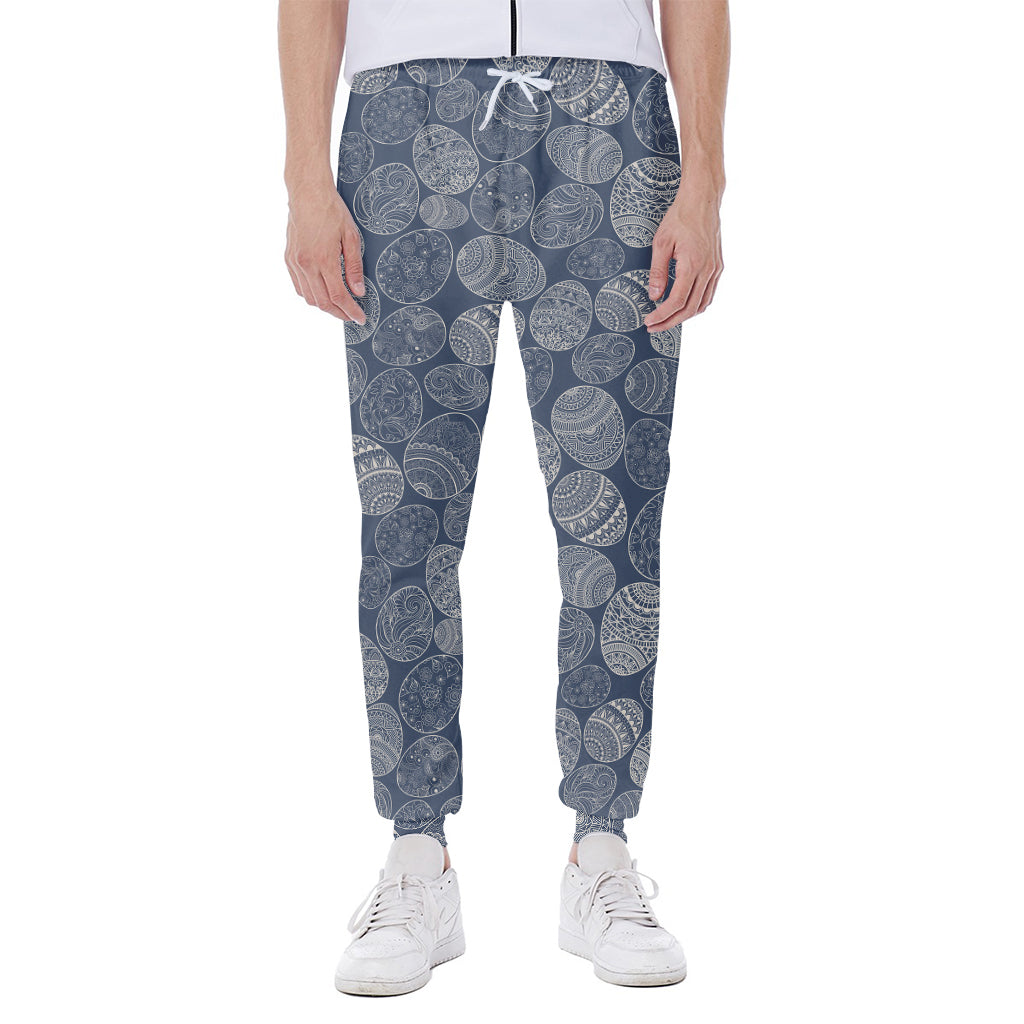 Bohemian Easter Eggs Pattern Print Scuba Joggers