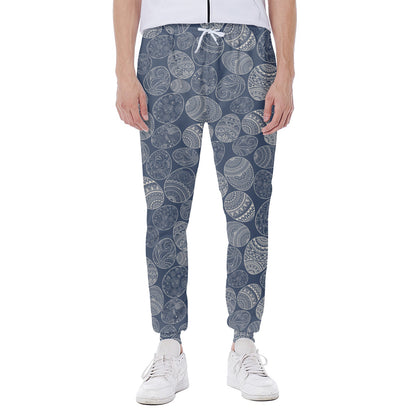Bohemian Easter Eggs Pattern Print Scuba Joggers