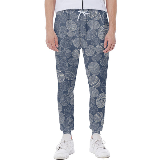 Bohemian Easter Eggs Pattern Print Scuba Joggers