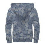 Bohemian Easter Eggs Pattern Print Sherpa Lined Zip Up Hoodie
