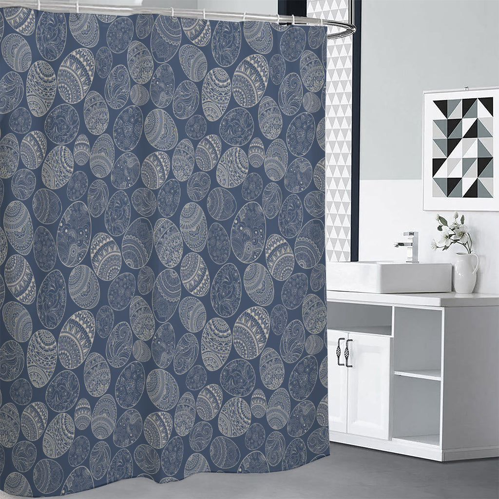 Bohemian Easter Eggs Pattern Print Shower Curtain