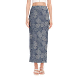 Bohemian Easter Eggs Pattern Print Side Slit Maxi Skirt