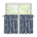 Bohemian Easter Eggs Pattern Print Tier Curtains