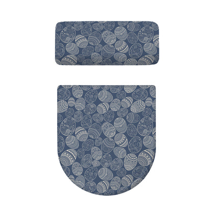 Bohemian Easter Eggs Pattern Print Toilet Lid And Tank Cover Set