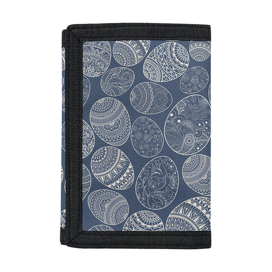 Bohemian Easter Eggs Pattern Print Trifold Wallet