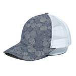 Bohemian Easter Eggs Pattern Print White Mesh Trucker Cap