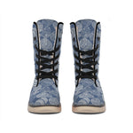 Bohemian Easter Eggs Pattern Print Winter Boots