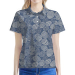 Bohemian Easter Eggs Pattern Print Women's Polo Shirt