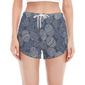 Bohemian Easter Eggs Pattern Print Women's Split Running Shorts