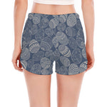 Bohemian Easter Eggs Pattern Print Women's Split Running Shorts