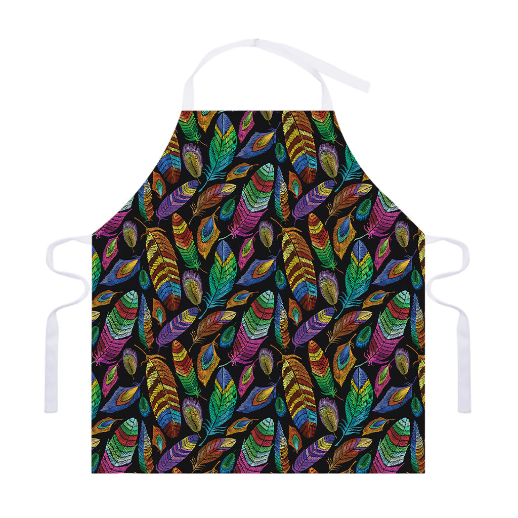 Bohemian Feather Pattern Print Adjustable Apron