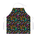 Bohemian Feather Pattern Print Adjustable Apron